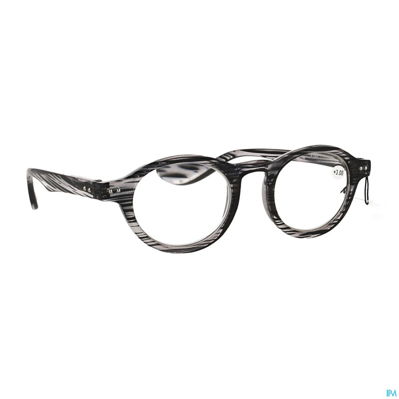 Pharmaglasses milano grey/black +3.00