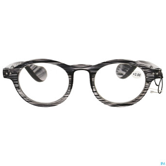 Pharmaglasses milano grey/black +3.00