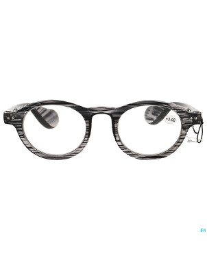 Pharmaglasses milano grey/black +3.00