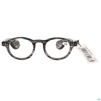 Pharmaglasses milano grey/black +4.00