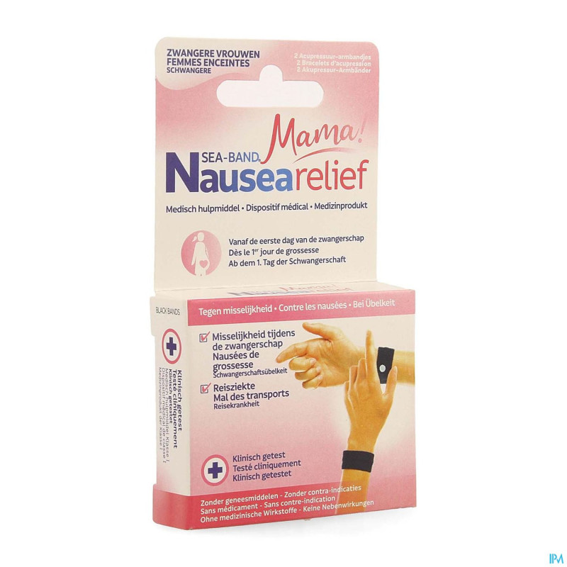 Sea band mama grossesse bracelet noir 2