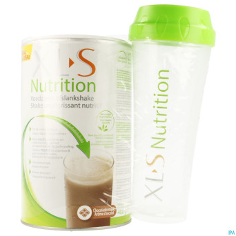 Xls nutrition chocolade 400g + shaker