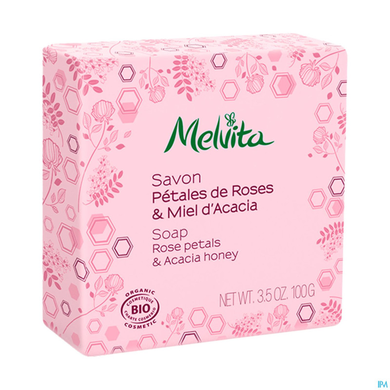 Melvita savons rose & miel acacia    100g