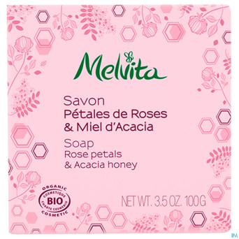 Melvita savons rose & miel acacia    100g