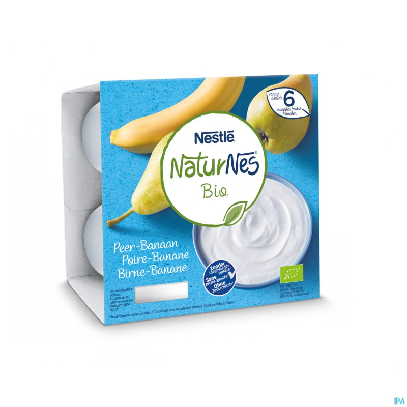 Naturnes bio poire banane    4x90g