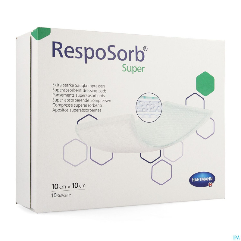 Resposorb super pansement 10x10cm 10    6850204