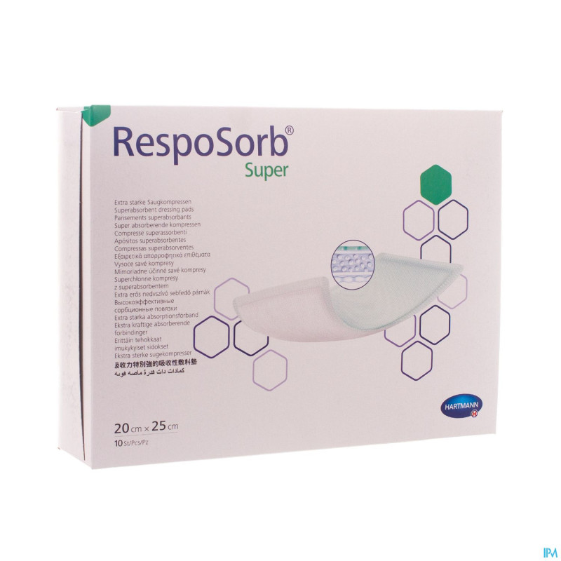 Resposorb super pansement 20x25cm 10    6850235