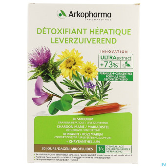 Arkofluide detoxifiant hepatique    amp 20x10ml