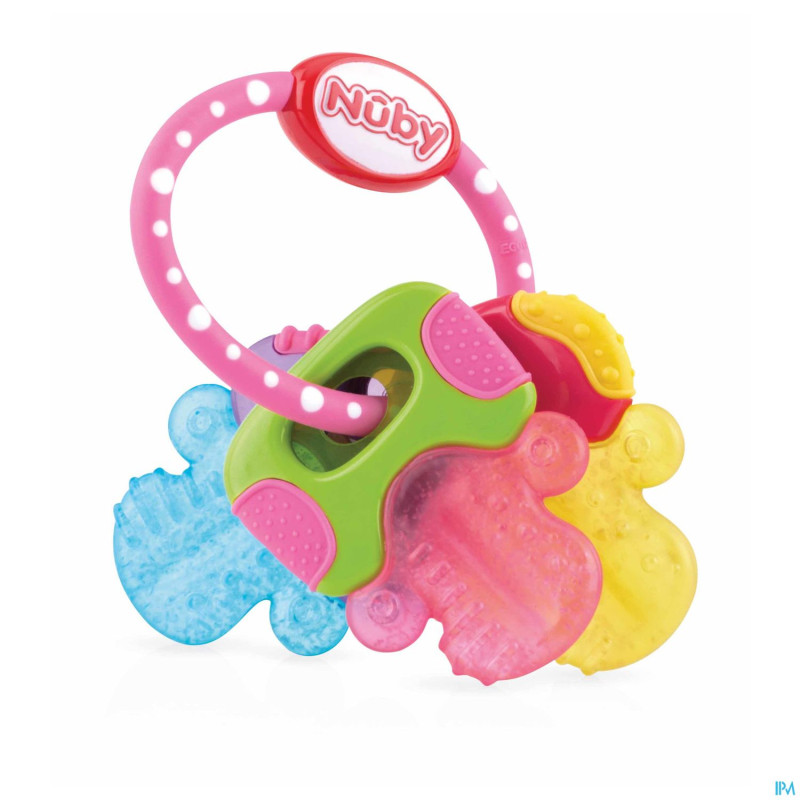 Nuby clefs dentition refrigerante rose 3m+