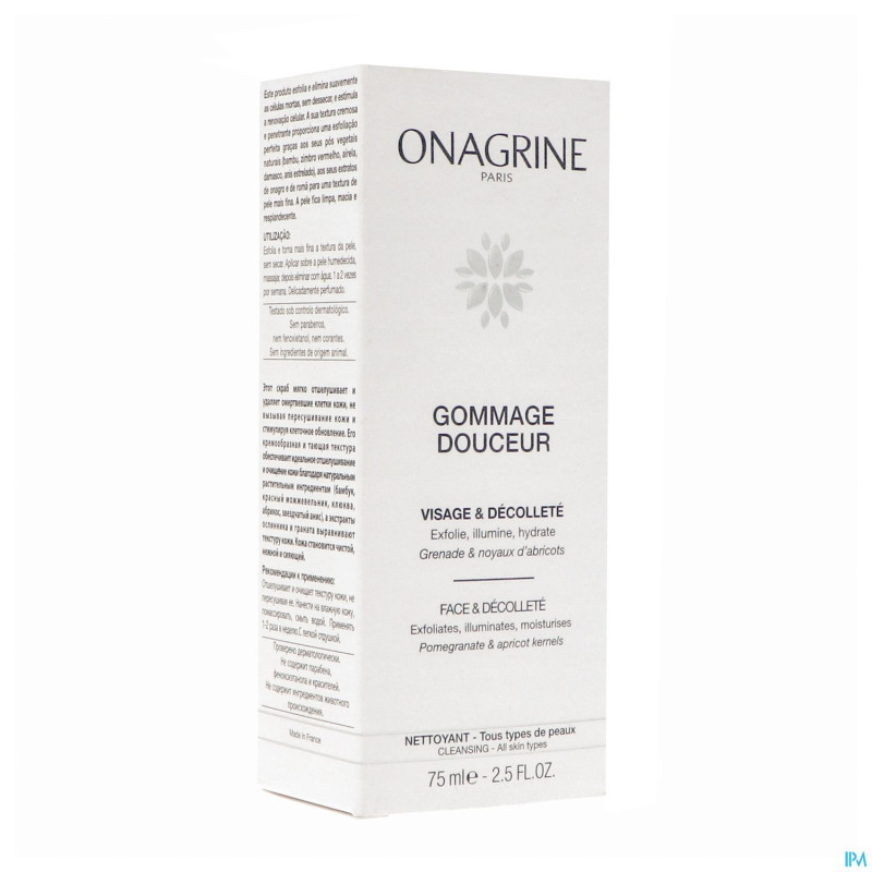 Onagrine gommage douceur visage decollete 75ml