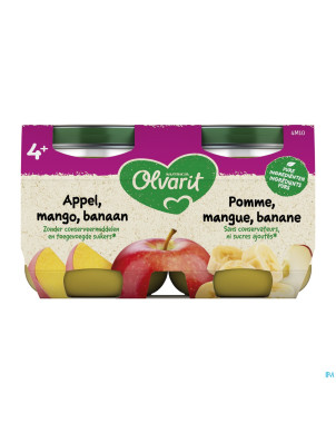 Olvarit fruit pomme mangue banane    2x125g