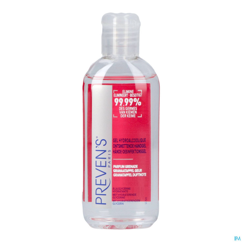Preven's gel mains hydroalcoolique grenade   100ml
