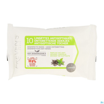 Preven's lingettes a/septique the vert pocket 10