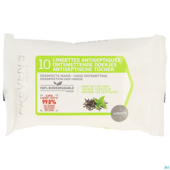 Preven's lingettes a/septique the vert pocket 10