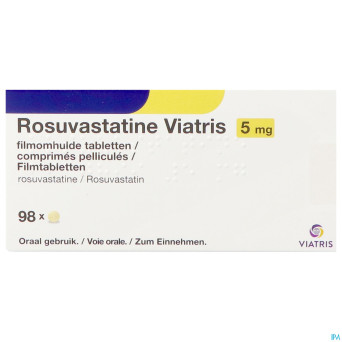 Rosuvastatine viatris 5mg comp pell 98