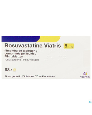 Rosuvastatine viatris 5mg comp pell 98