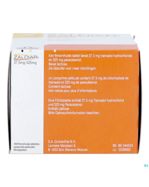 Zaldiar 37,5 mg/325 mg tabl pell 100 blister