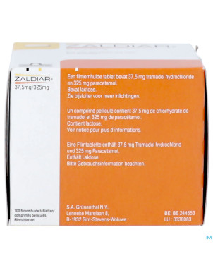 Zaldiar 37,5 mg/325 mg tabl pell 100 blister