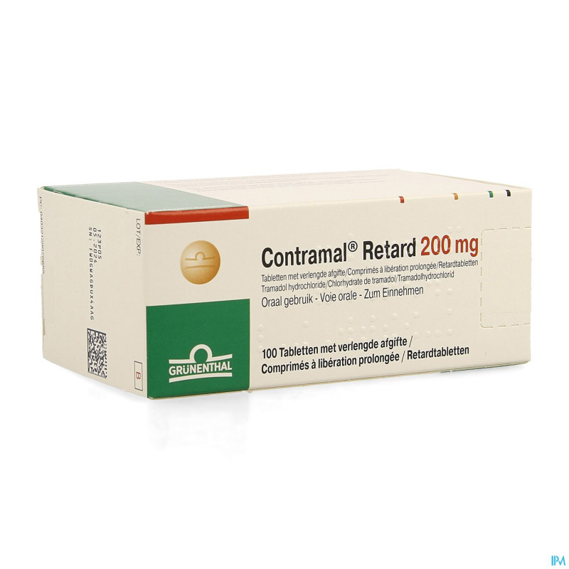 Contramal retard 200mg lib.prolongee comp 100