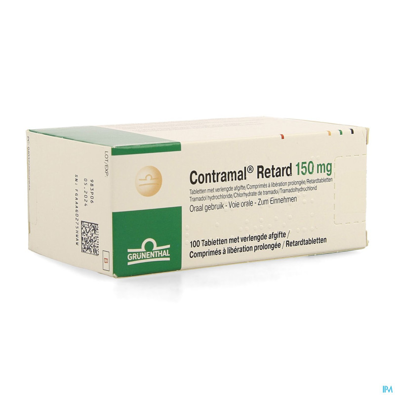 Contramal retard 150mg lib.prolongee comp 100