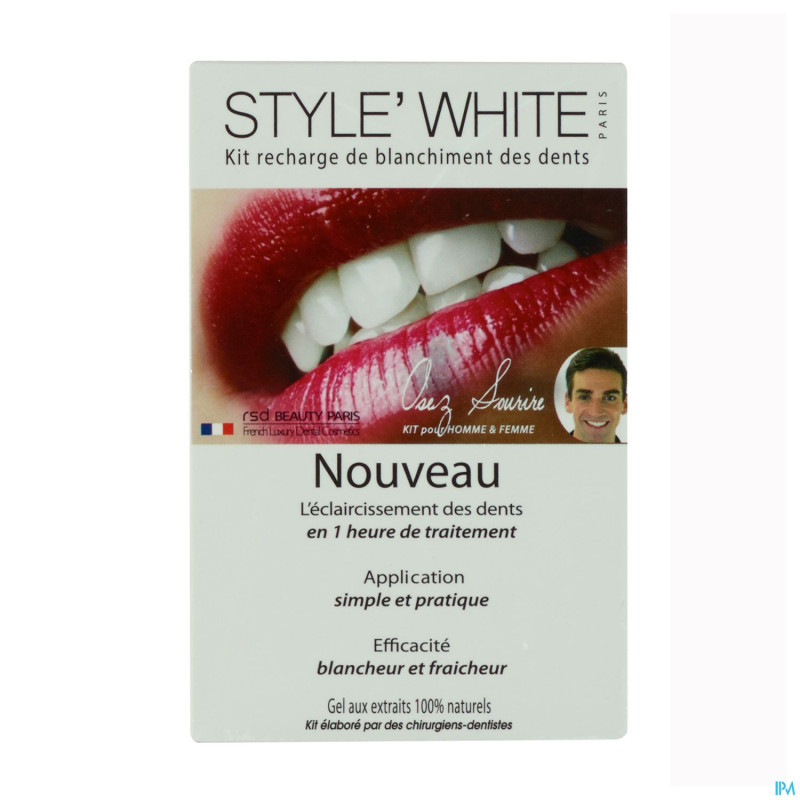 Style white recharge kit blanchiment dents