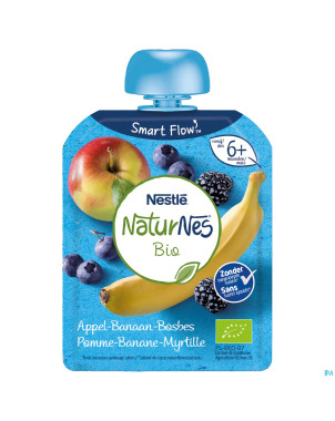 Naturnes bio pomme banane mure myrtille    90g