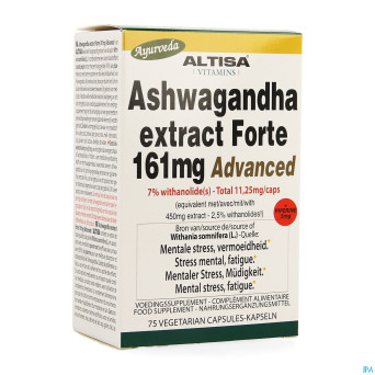 Altisa ashwagandha forte 161mg advanced   caps  75