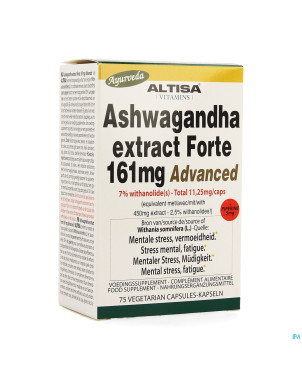 Altisa ashwagandha forte 161mg advanced   caps  75
