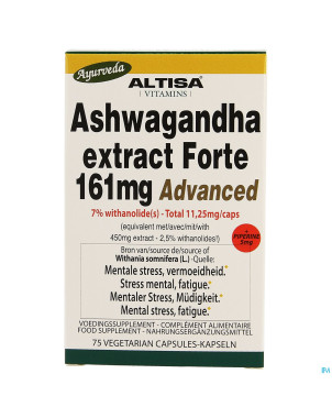 Altisa ashwagandha forte 161mg advanced   caps  75