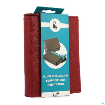 Plic care pilulier slim bordeau