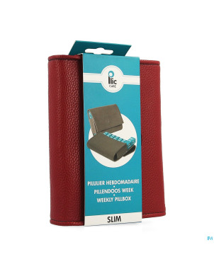 Plic care pilulier slim bordeau