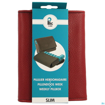 Plic care pilulier slim bordeau