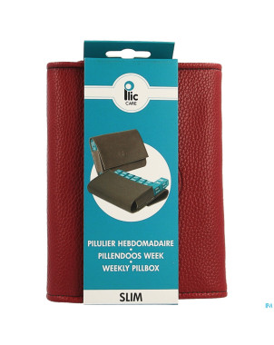 Plic care pilulier slim bordeau