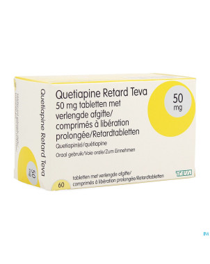 Quetiapine retard teva  50mg liber.prol. comp  60