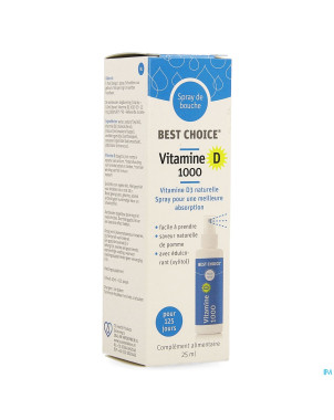 Best choice spray bouche vitamine d 1000    25ml