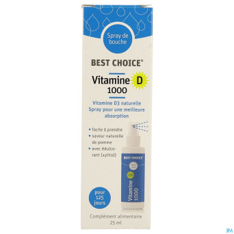 Best choice spray bouche vitamine d 1000    25ml