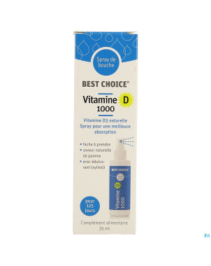 Best choice spray bouche vitamine d 1000    25ml
