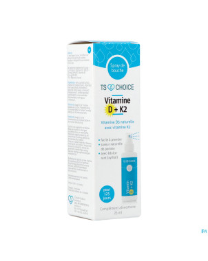 Best choice spray bouche vitamine d3 + k2    25ml
