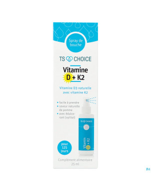 Best choice spray bouche vitamine d3 + k2    25ml