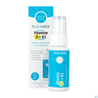 Best choice spray bouche vitamine d3 + k2    25ml
