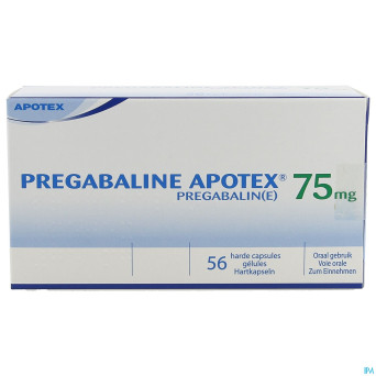 Pregabaline apotex  75mg caps dur  56 x  75mg