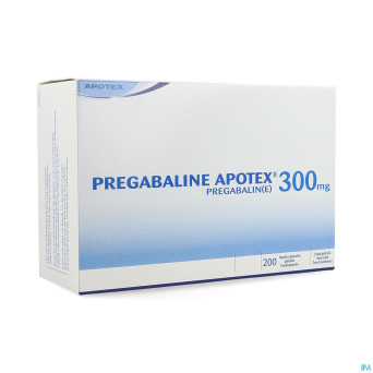 Pregabaline apotex 300mg caps dur 200 x 300mg