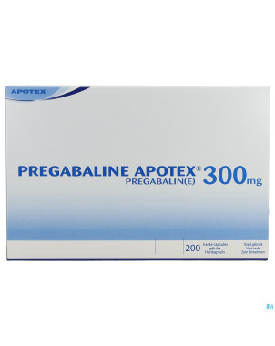 Pregabaline apotex 300mg caps dur 200 x 300mg