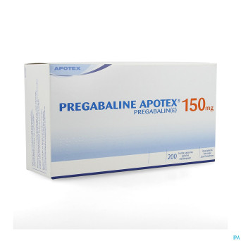 Pregabaline apotex 150mg caps dur 200 x 150mg