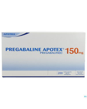 Pregabaline apotex 150mg caps dur 200 x 150mg