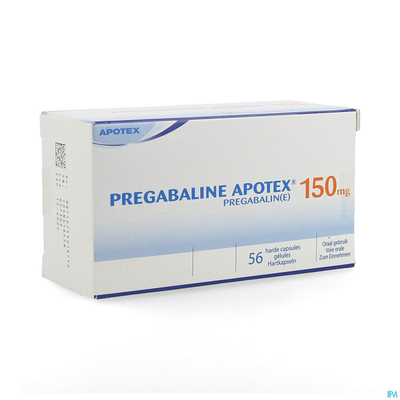 Pregabaline apotex 150mg caps dur  56 x 150mg