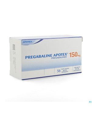 Pregabaline apotex 150mg caps dur  56 x 150mg