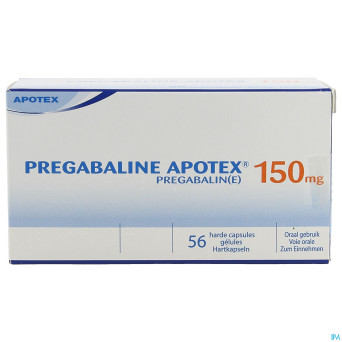 Pregabaline apotex 150mg caps dur  56 x 150mg