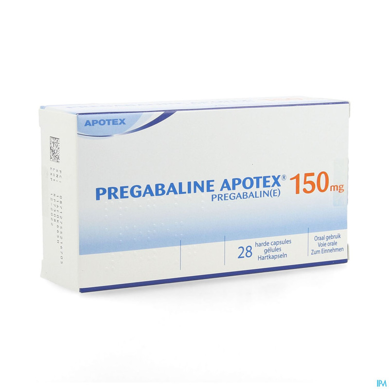 Pregabaline apotex 150mg caps dur  28 x 150mg
