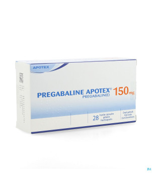 Pregabaline apotex 150mg caps dur  28 x 150mg